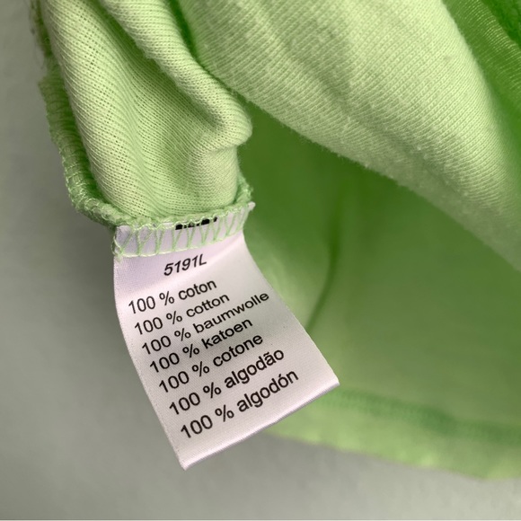 LACOSTE vintage pastel lime green short sleeve top tee t-shirt size 34 cotton - Picture 6 of 9
